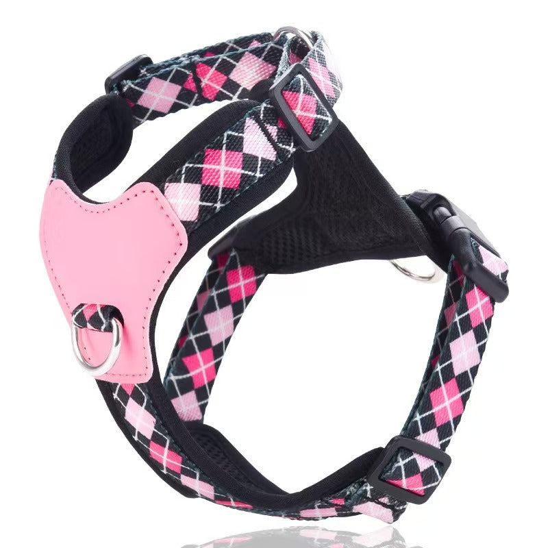 Dog leash vest type pet I-shaped chest strap Small and medium-sized dog Bichon teddy dog walking leash supplies