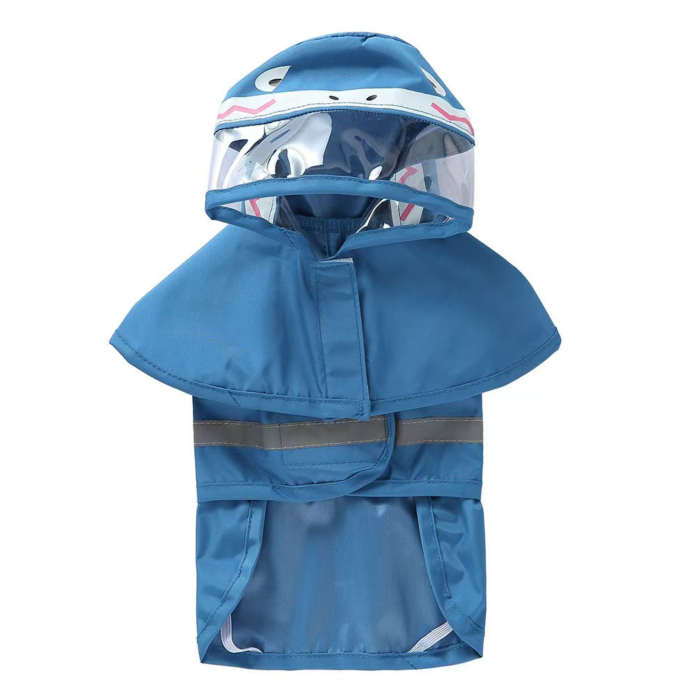 Dog Raincoat, Animal Style Full Body Waterproof Dog Jacket with Legs & Belly Coverage, Reflective Adjustable Pet Raincoat with Leash Hole for Small Medium Large Dogs