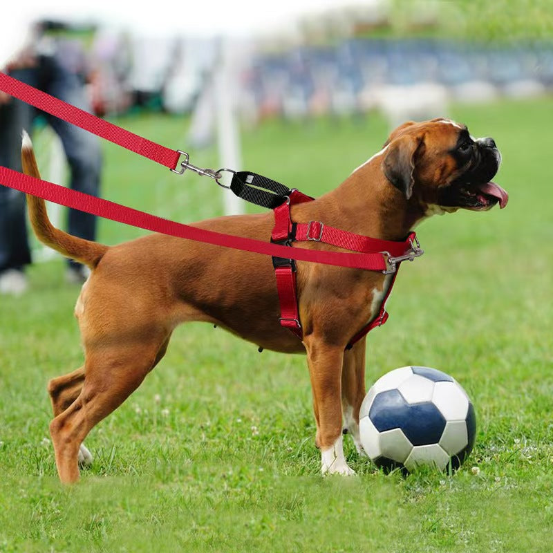 New large, medium and small dog pet chest strap nylon dog leash vest type chest back golden retriever walking dog leash