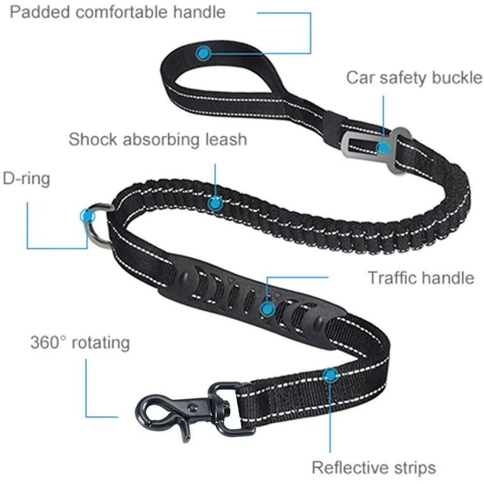 Pet products Medium and large dog leash High-strength elastic anti-explosion flushing dog rope Telescopic leash