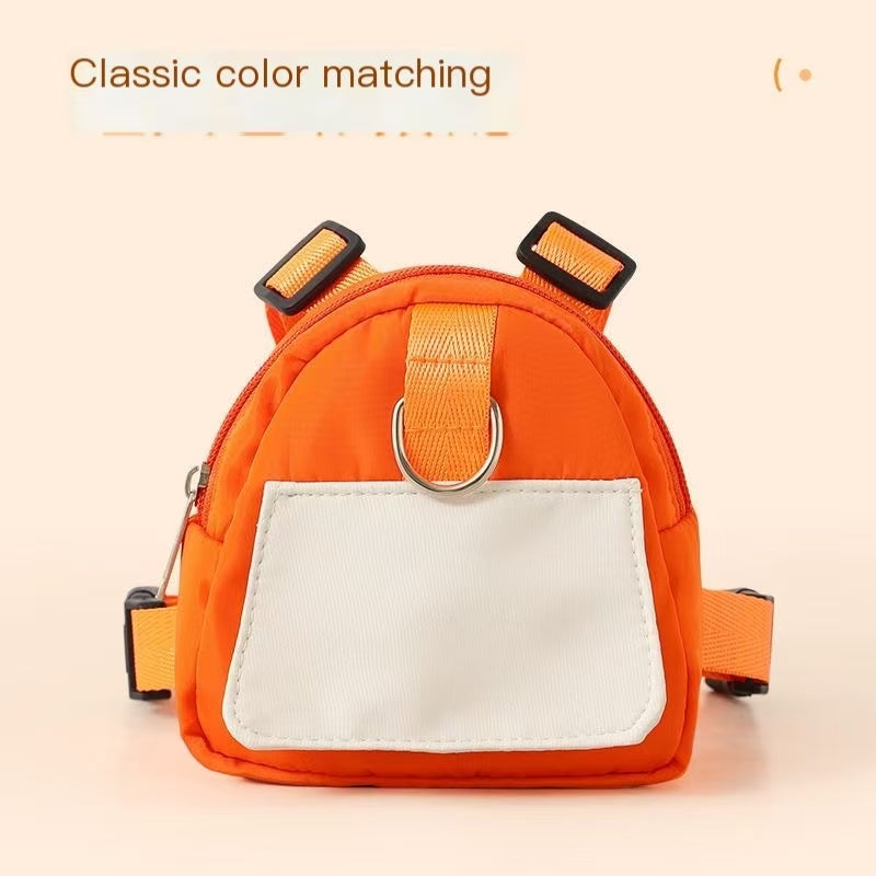 Portable Pet Backpack Walking Dog Leash Dog Back Cat Small Dog Corgi Teddy Chest Strap School Bag