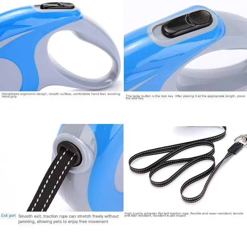 Dog leash Automatic retractable dog walking artifact Convenient cat leash Pet leash