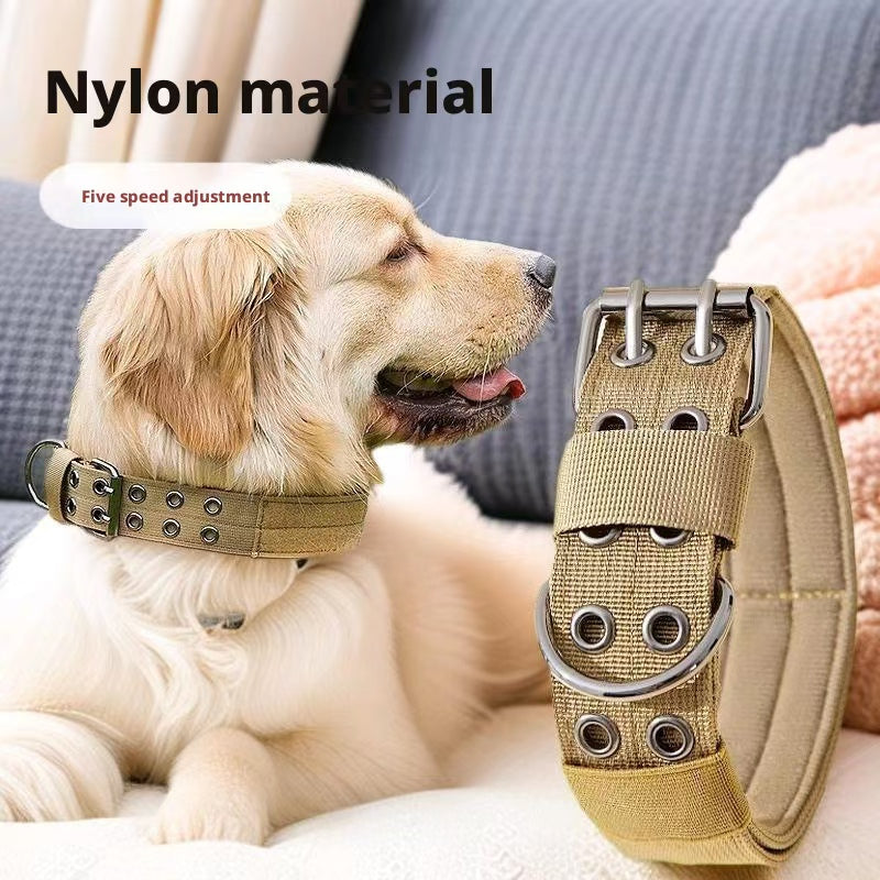 Pet dog collar, tactical collar, high-end tactical collar for medium and large dogs to prevent escape