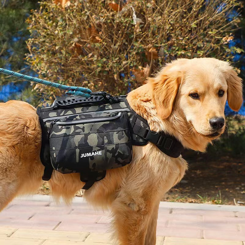 Pet dog self-backpack new large and medium-sized pet outdoor sports camel bag dog tactical backpack