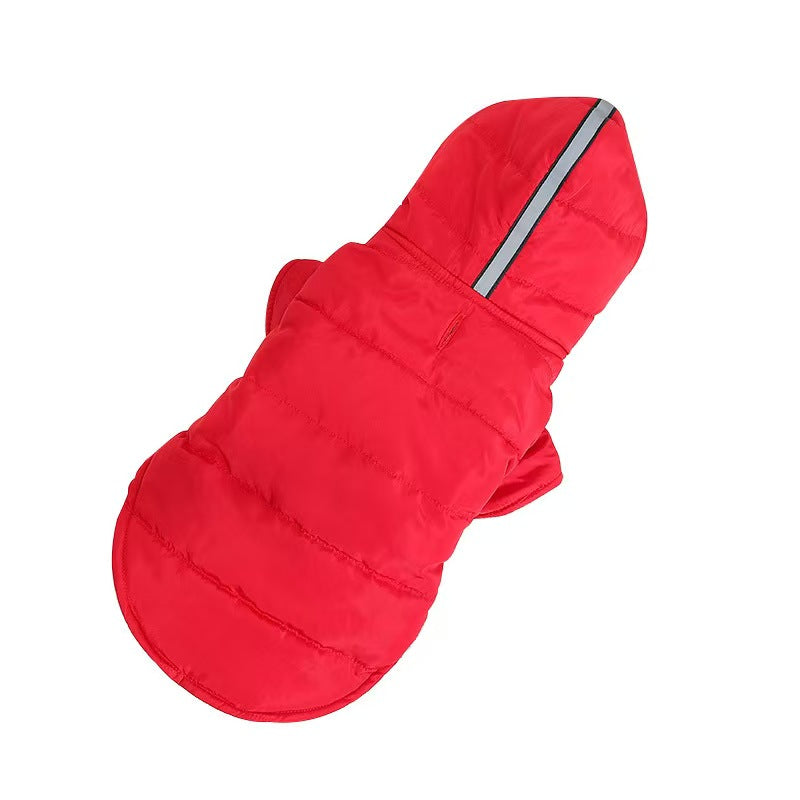 Pet clothing, winter clothing, dog clothing, new autumn and winter styles, down jackets, windproof hooded, cold resistant and insulated clothing for dogs