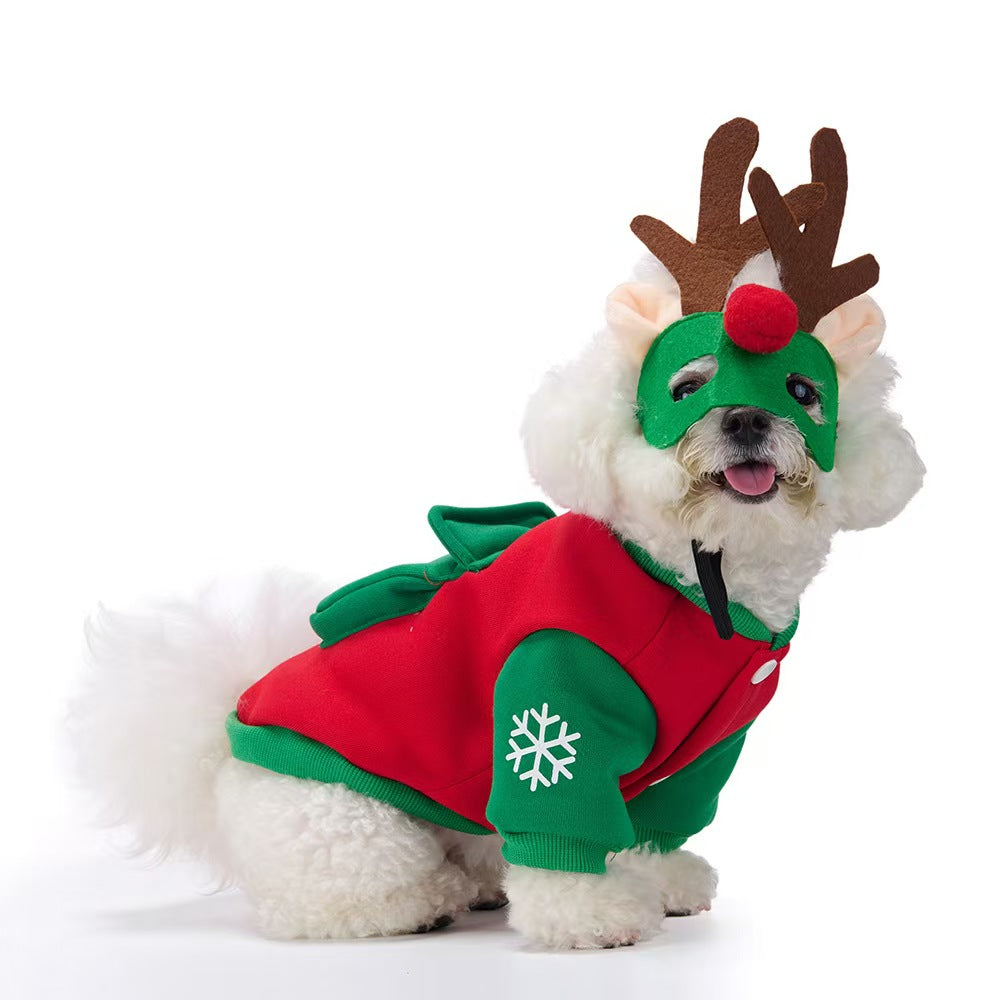 New Christmas Pet Clothes Funny Dog Costumes Independence Day Holiday Dress Up Festive Pet Apparel for Small Medium Dogs Cats