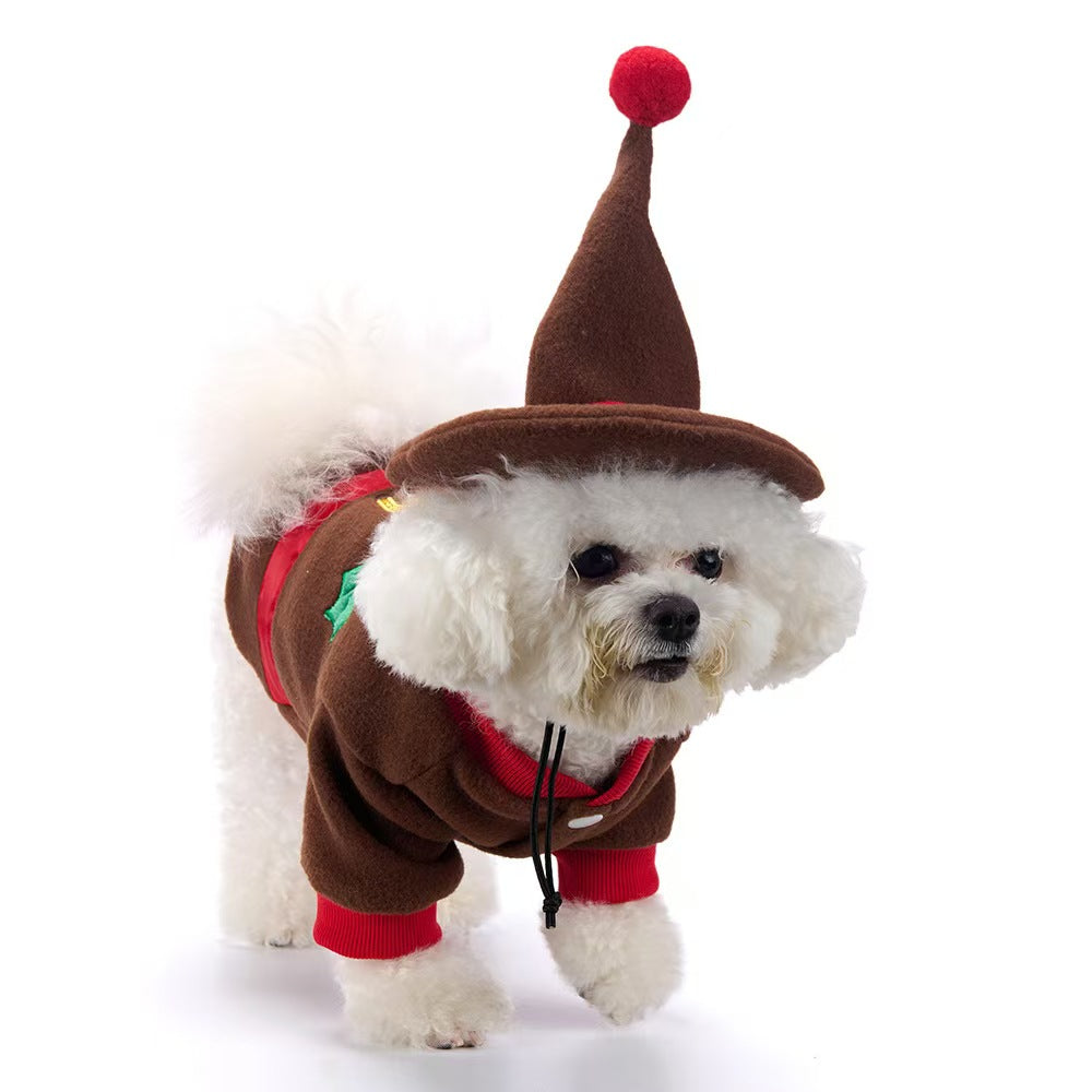 New Christmas Pet Clothes Funny Dog Costumes Independence Day Holiday Dress Up Festive Pet Apparel for Small Medium Dogs Cats