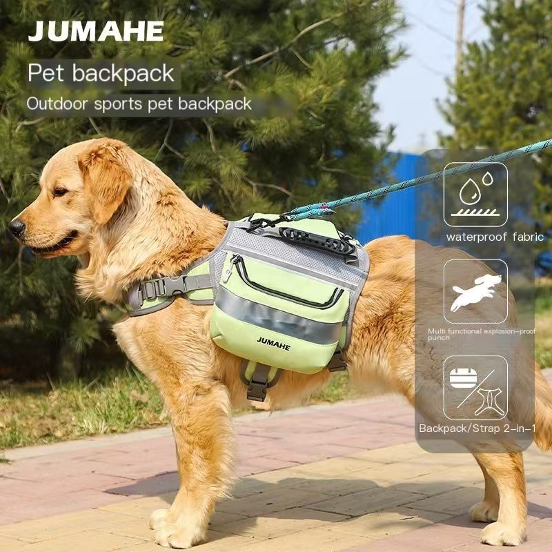 Pet dog self-backpack new large and medium-sized pet outdoor sports camel bag dog tactical backpack