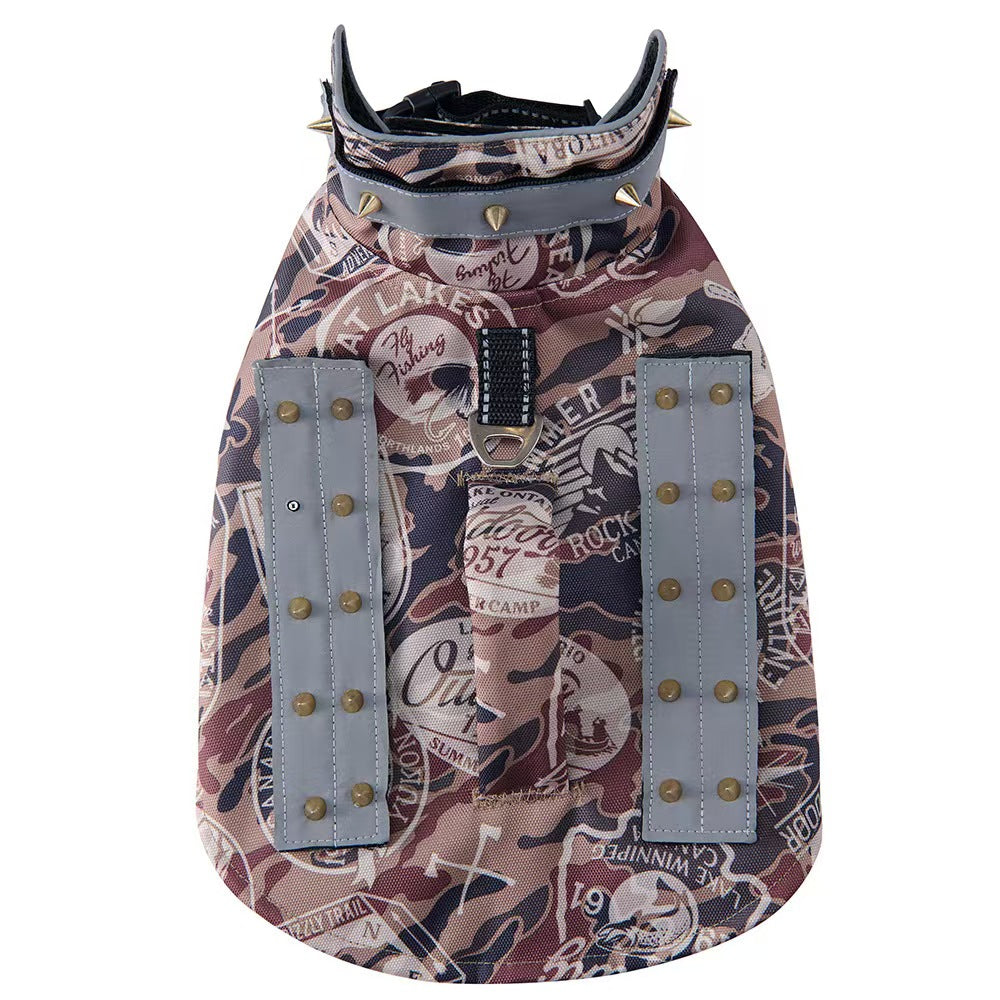 Pet Anti-Bite Clothing with Pads & Four Rows of Rivets, Outdoor Tear-Resistant Outfit for Bichon Frise & Yorkshire Terrier