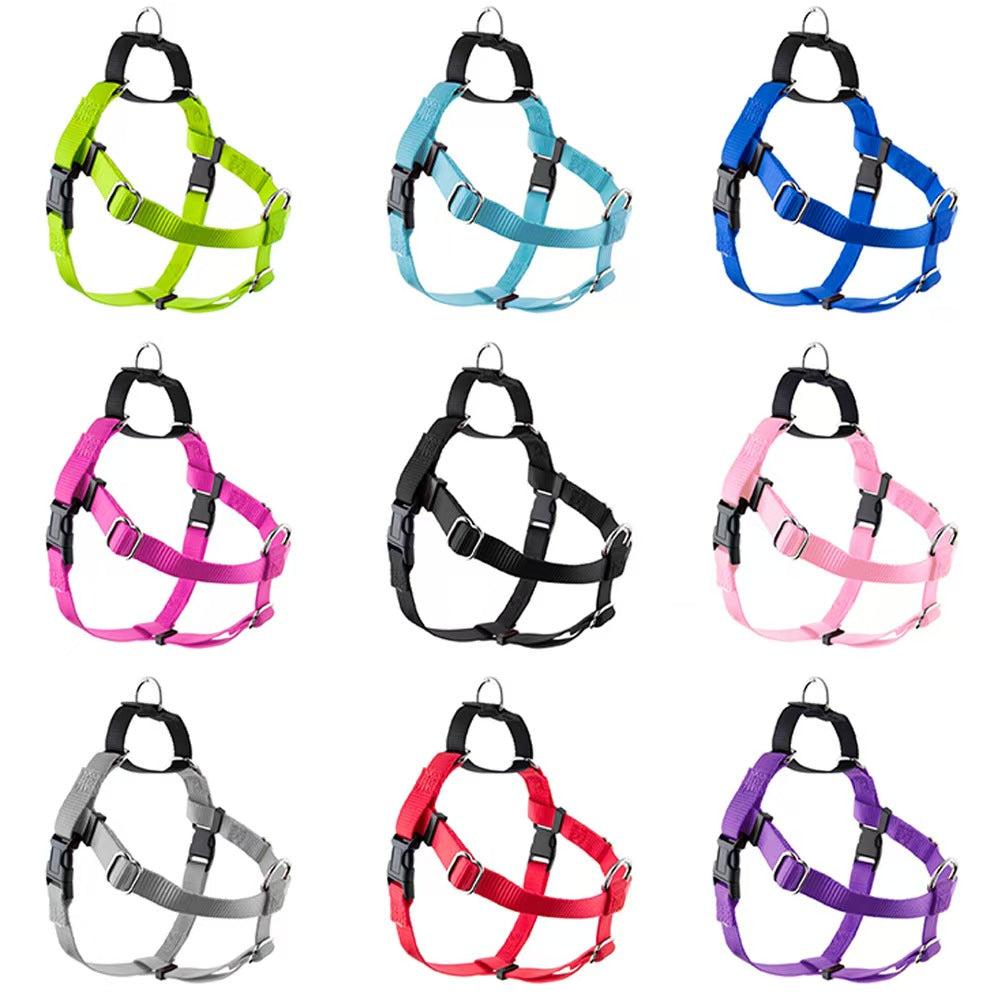 New large, medium and small dog pet chest strap nylon dog leash vest type chest back golden retriever walking dog leash