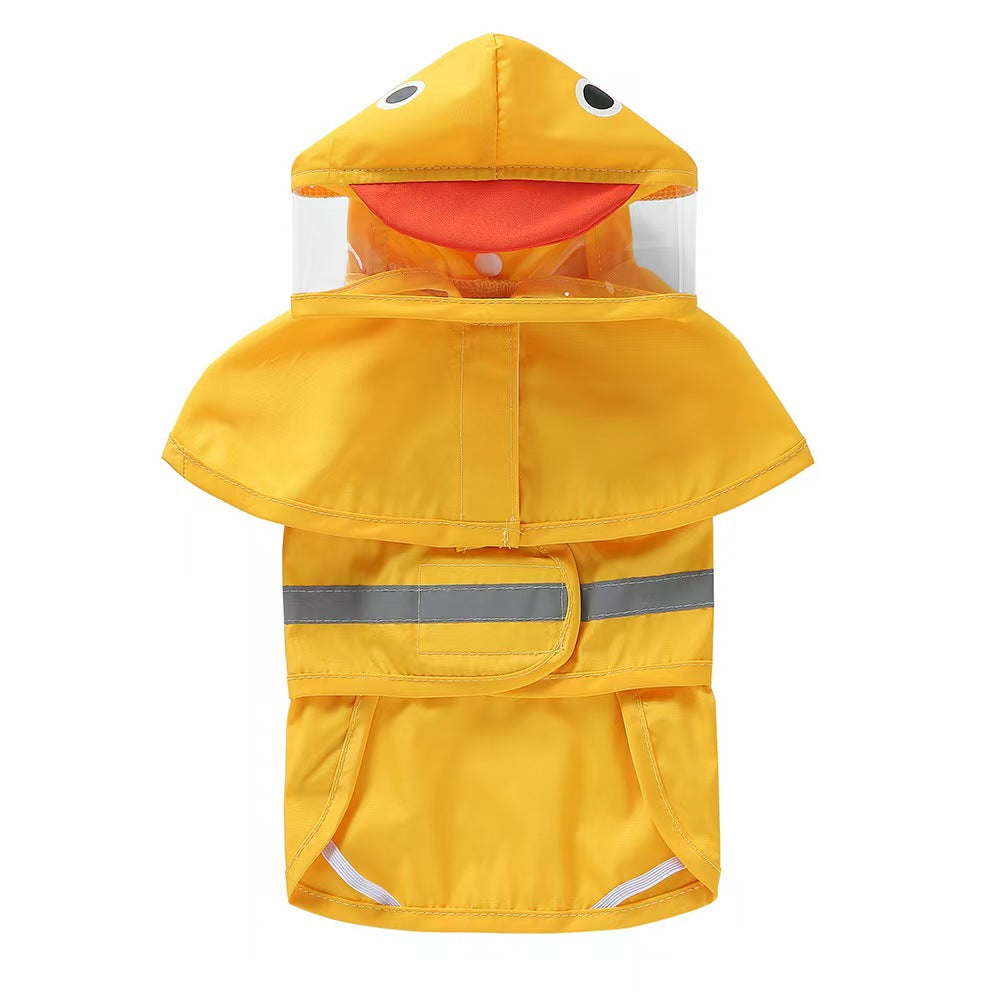 Dog Raincoat, Animal Style Full Body Waterproof Dog Jacket with Legs & Belly Coverage, Reflective Adjustable Pet Raincoat with Leash Hole for Small Medium Large Dogs