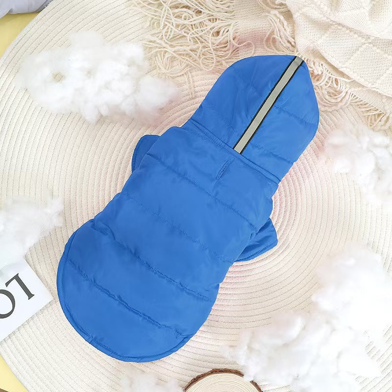 Pet clothing, winter clothing, dog clothing, new autumn and winter styles, down jackets, windproof hooded, cold resistant and insulated clothing for dogs