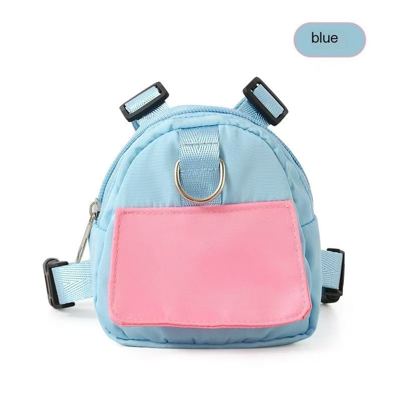 Portable Pet Backpack Walking Dog Leash Dog Back Cat Small Dog Corgi Teddy Chest Strap School Bag
