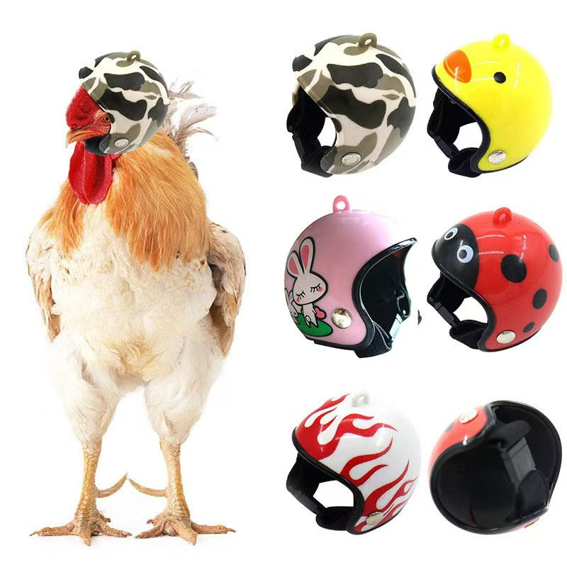 Creative new funny protection chicken helmet hen hat bird hat hood pet supplies