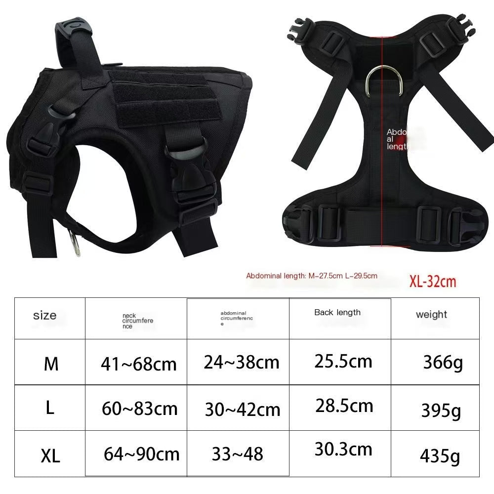Tactical Training Dog Clothes Chest Strap Dog Vest Nylon Armor Large Medium Dog Training Traction Vest