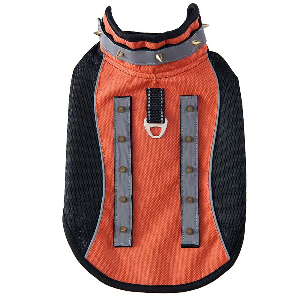Pet Anti-Bite Clothing with Pads & Four Rows of Rivets, Outdoor Tear-Resistant Outfit for Bichon Frise & Yorkshire Terrier