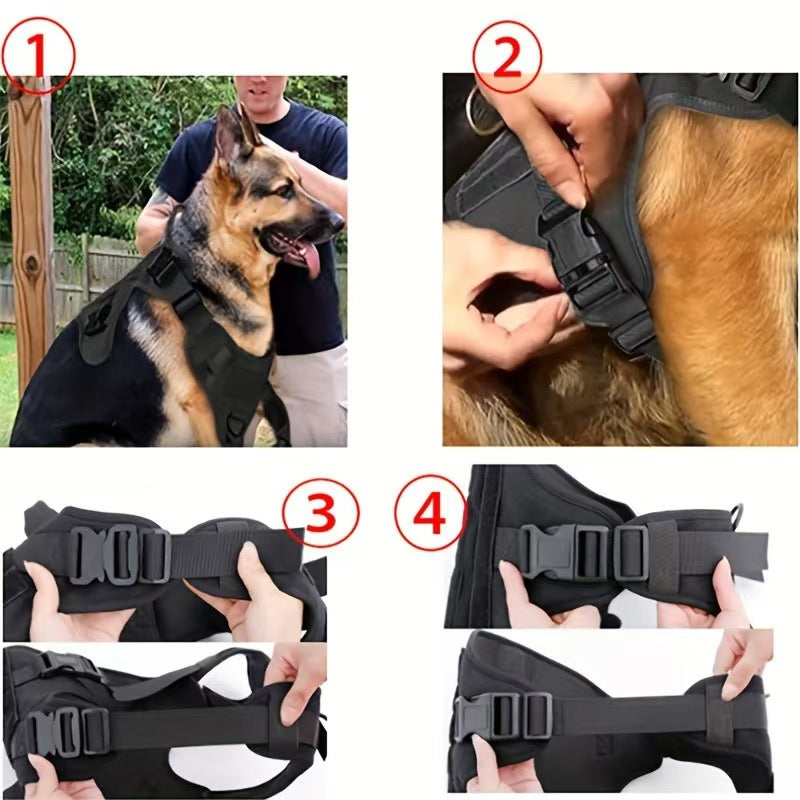 Tactical Training Dog Clothes Chest Strap Dog Vest Nylon Armor Large Medium Dog Training Traction Vest