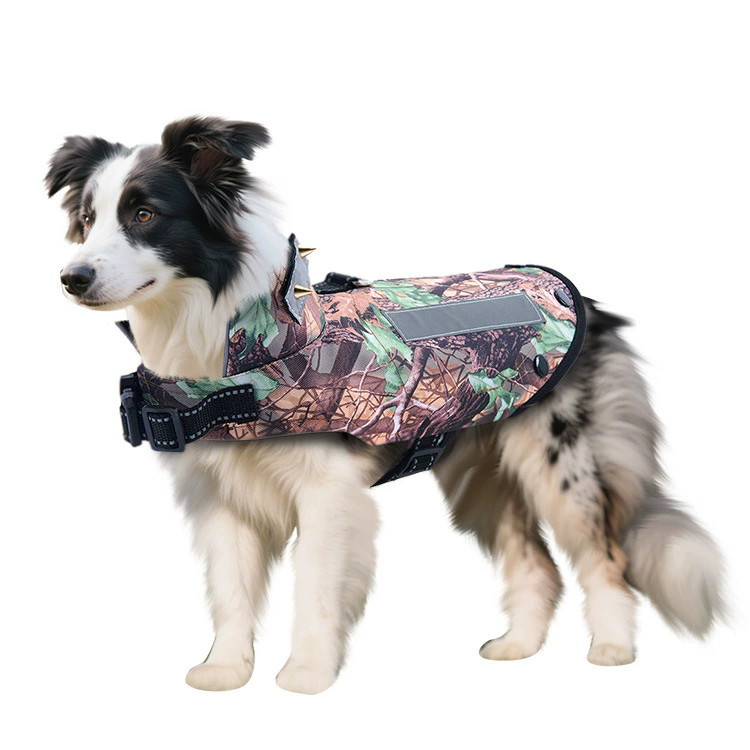Pet Anti-Bite Clothing with Pads & Four Rows of Rivets, Outdoor Tear-Resistant Outfit for Bichon Frise & Yorkshire Terrier