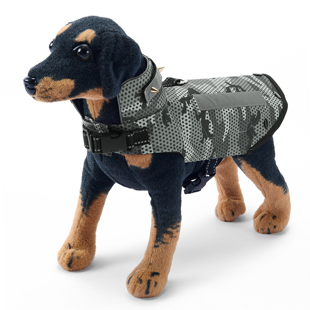Pet Anti-Bite Clothing with Pads & Four Rows of Rivets, Outdoor Tear-Resistant Outfit for Bichon Frise & Yorkshire Terrier