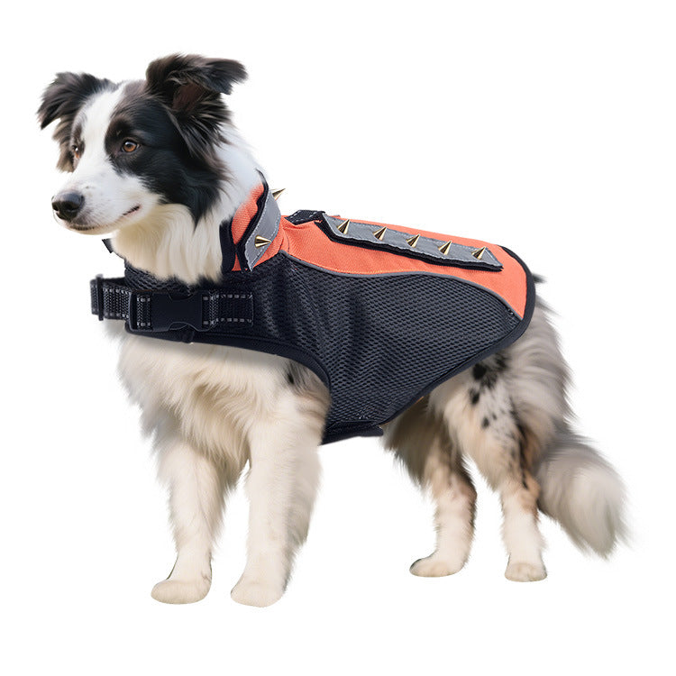 Pet Anti-Bite Clothing with Pads & Four Rows of Rivets, Outdoor Tear-Resistant Outfit for Bichon Frise & Yorkshire Terrier