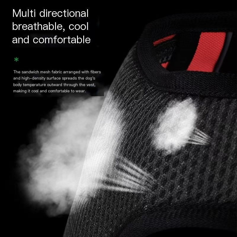 Pet chest back anti-explosion vest type chest back large dog pet chest back traction rope set