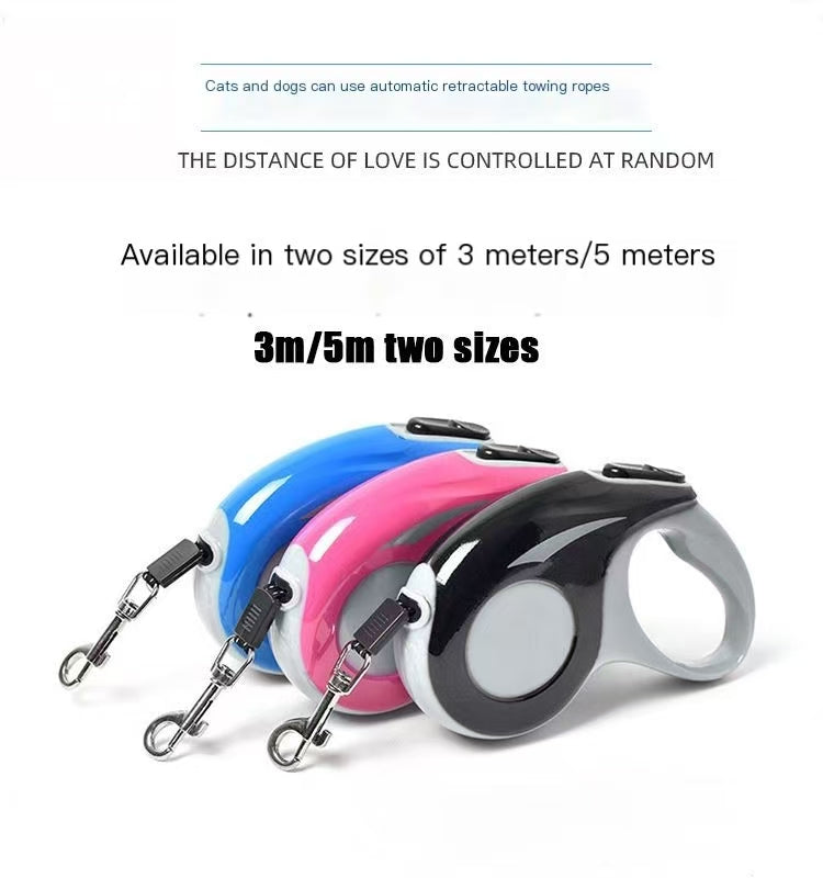 Dog leash Automatic retractable dog walking artifact Convenient cat leash Pet leash