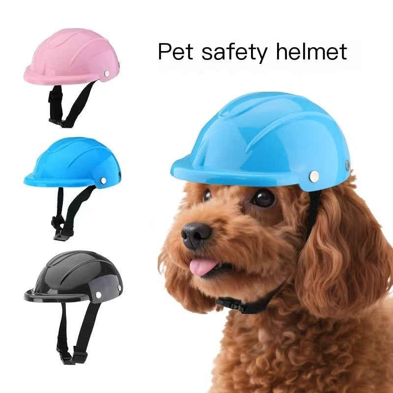 New pet hard hat helmet cat dog headgear pet locomotive hat headgear pet toy pet supplies