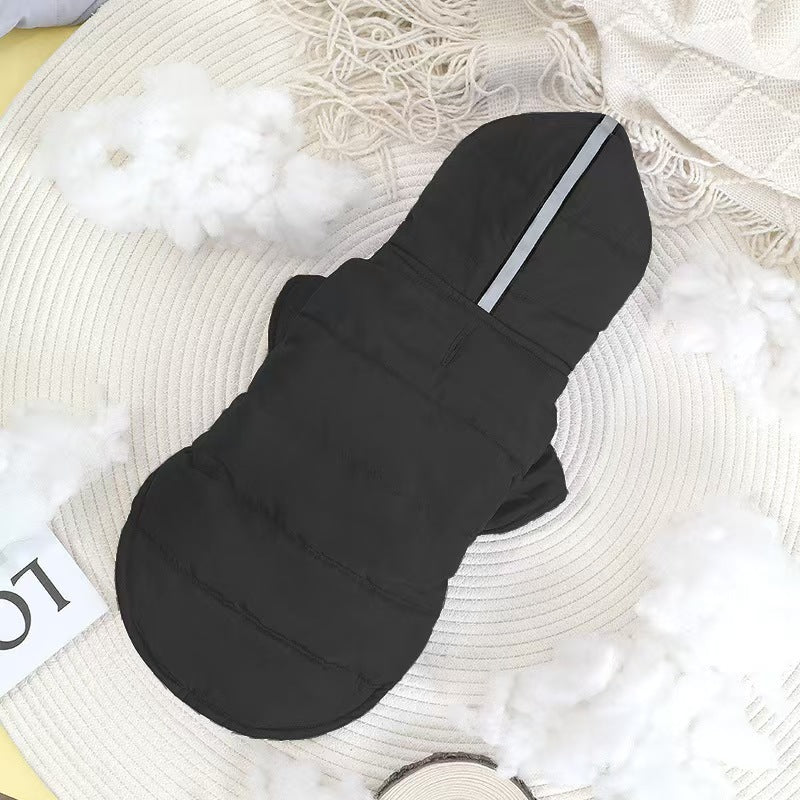 Pet clothing, winter clothing, dog clothing, new autumn and winter styles, down jackets, windproof hooded, cold resistant and insulated clothing for dogs