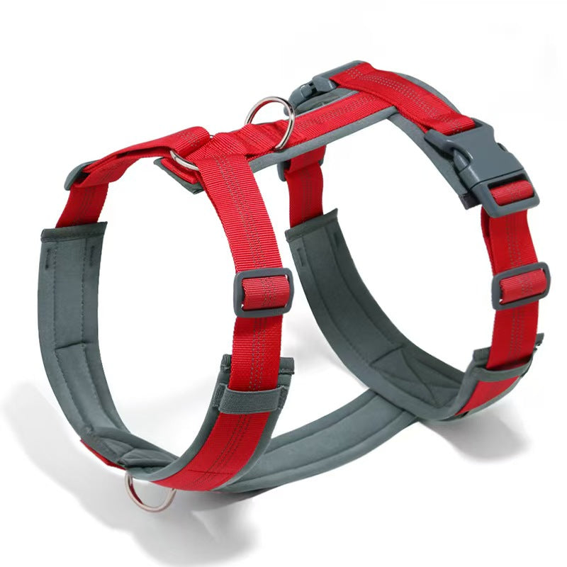 Dog leash chest strap vest type large, medium and small dog pet husky explosion-proof chest back walking dog rope