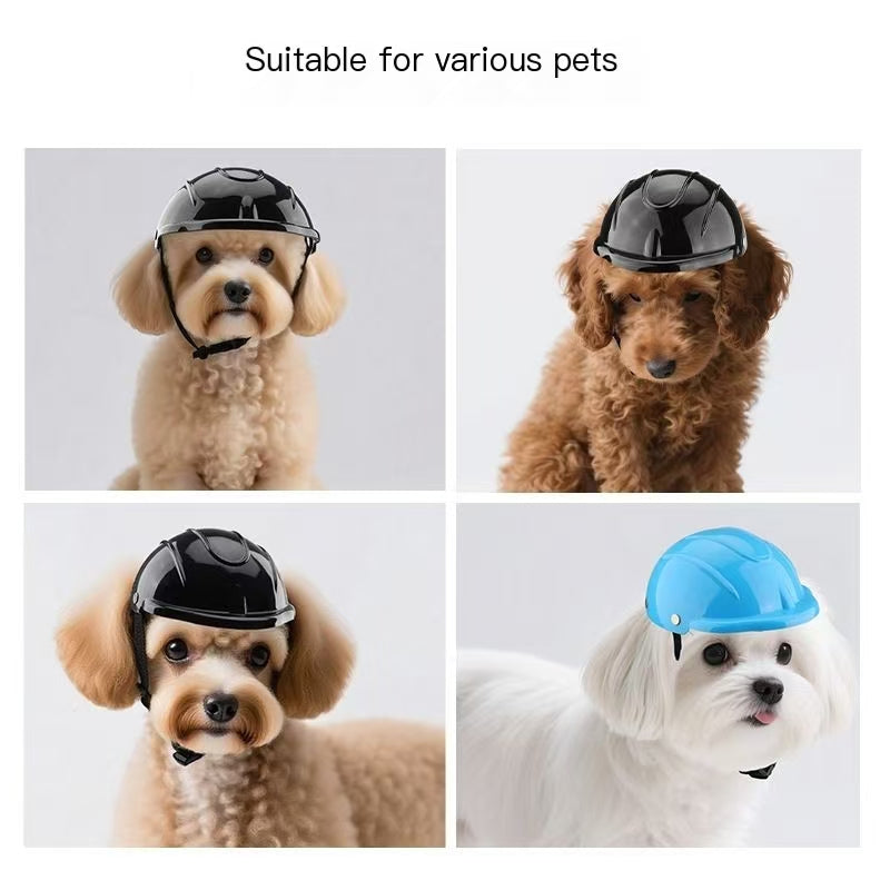 New pet hard hat helmet cat dog headgear pet locomotive hat headgear pet toy pet supplies