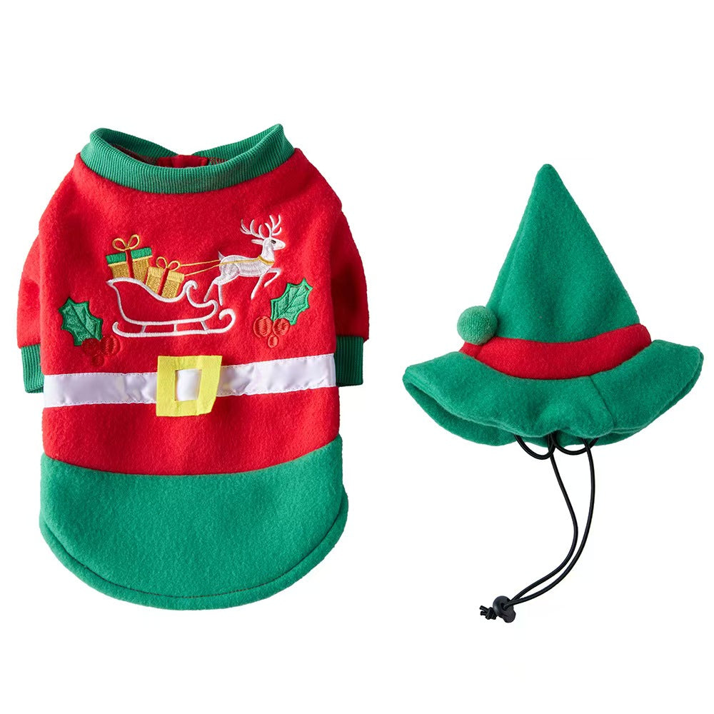 New Christmas Pet Clothes Funny Dog Costumes Independence Day Holiday Dress Up Festive Pet Apparel for Small Medium Dogs Cats