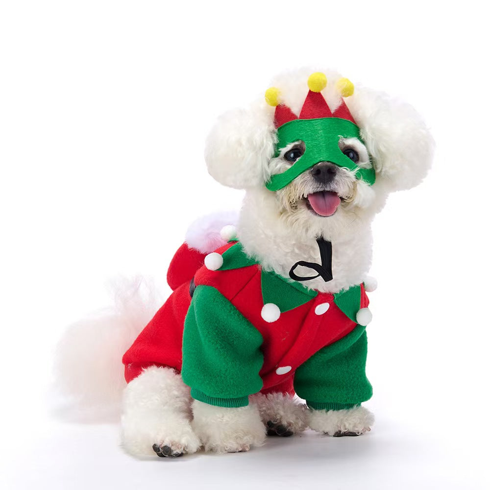 New Christmas Pet Clothes Funny Dog Costumes Independence Day Holiday Dress Up Festive Pet Apparel for Small Medium Dogs Cats