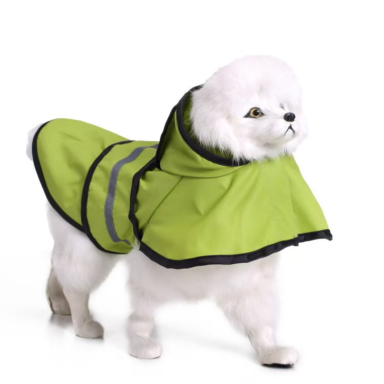 Hot-selling pet raincoat Small dog Medium and large dog Universal waterproof with reflective strip dog raincoat
