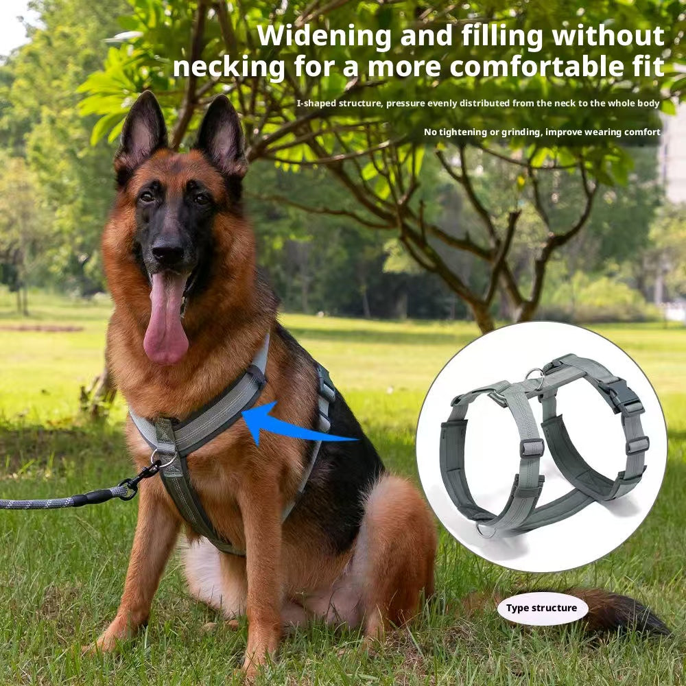 Dog leash chest strap vest type large, medium and small dog pet husky explosion-proof chest back walking dog rope