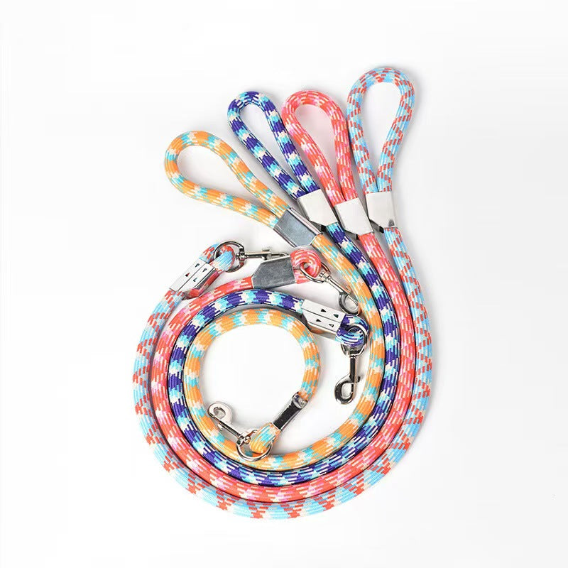 Pet Supplies Dog Leash Dog Walking Rope Dog Chain Pet Nylon Multi-color Dog Walking Rope
