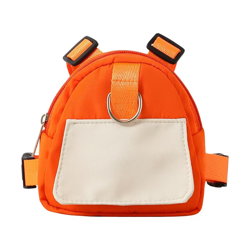 Portable Pet Backpack Walking Dog Leash Dog Back Cat Small Dog Corgi Teddy Chest Strap School Bag