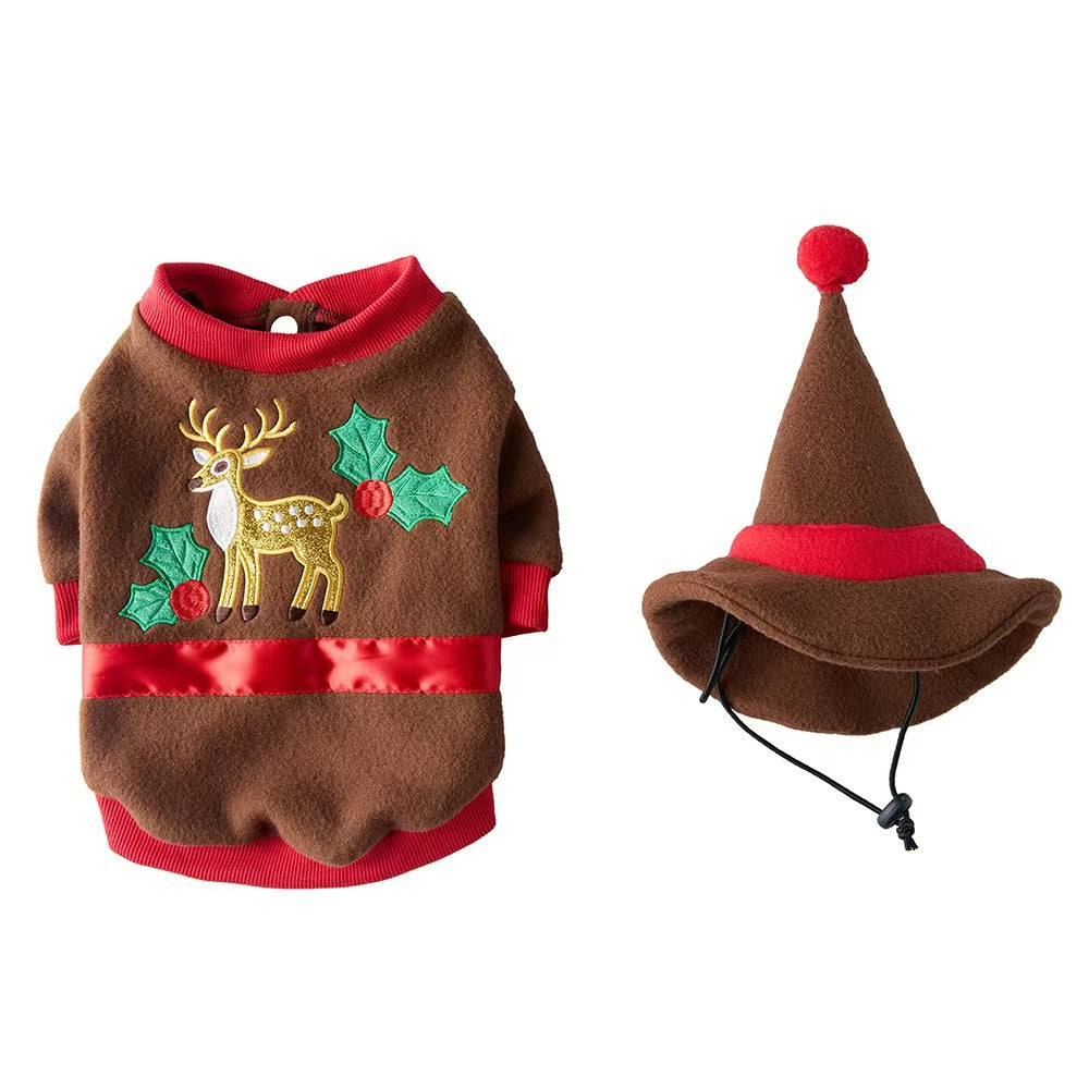 New Christmas Pet Clothes Funny Dog Costumes Independence Day Holiday Dress Up Festive Pet Apparel for Small Medium Dogs Cats