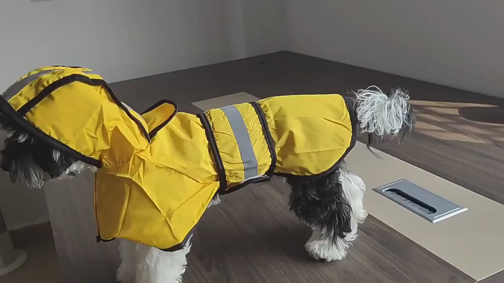 Dog Raincoat, Animal Style Full Body Waterproof Dog Jacket with Legs & Belly Coverage, Reflective Adjustable Pet Raincoat with Leash Hole for Small Medium Large Dogs